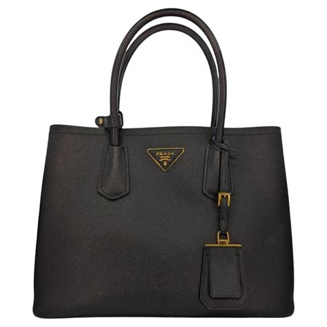 prada saffiano cuir double tote|prada saffiano tote price.